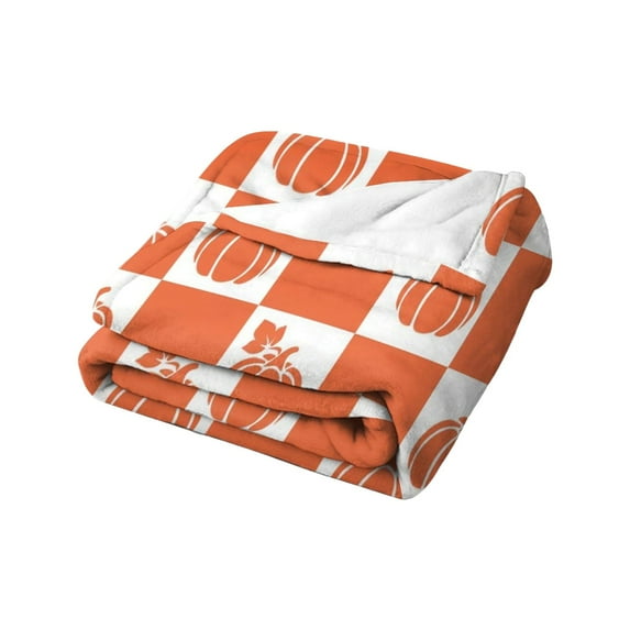 PuSpu Home Decor Cozy Pumpkin Print Blanket Thanksgiving And Christmas Gift Sofa Bedding Decoration Household Products
