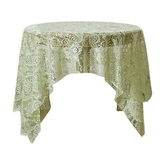 PuSpu Home Decor French Dining Table Coffee Table Cover Towel Lace Hollow Table Cloth Rectangular Decorative Round Table Household Products