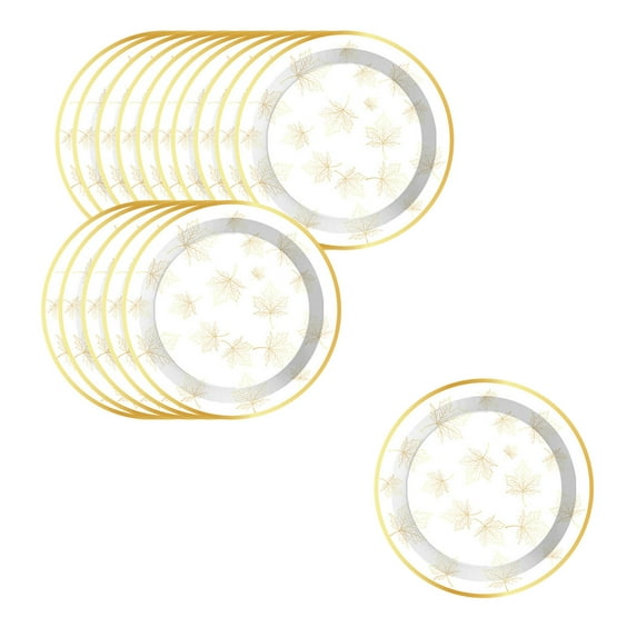 PuSpu Home Decor Maple Leaf Party Tableware Paper Plates Thanksgiving Party Tableware Supplies Tableware Set Household Products