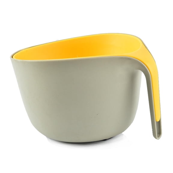 PuSpu Home Decoration 2-in-1 Kitchen Utensils Collapsible Plastic Basket & Strainer, 9.4" Fruit-Vegetable Washing Bowl, Sink Food Catcher Drainer, Yellow