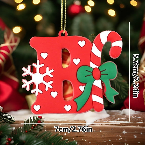 PuSpu Home Decoration 26-Style Christmas Tree Ornaments Set With English Uppercase Letters Holiday Products