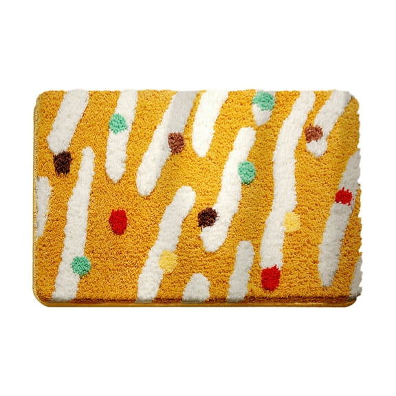 PuSpu Home Decoration 90x60cm/35.43x23.62inches Cute Motifs Carpet Living Room Bedroom Bedside Rug Bathroom Non Slip Floor Mat Imitation Sheep Velvet Carpet Home Indoor Ornament