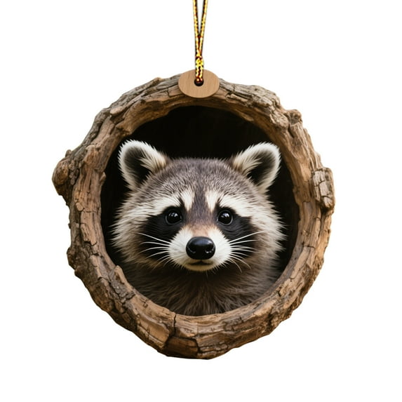 PuSpu Home Decoration Christmas Animals Print Acrylic Hanging Christmas Gifts For Family Colleagues Christmas Tree Decoration Holiday Products