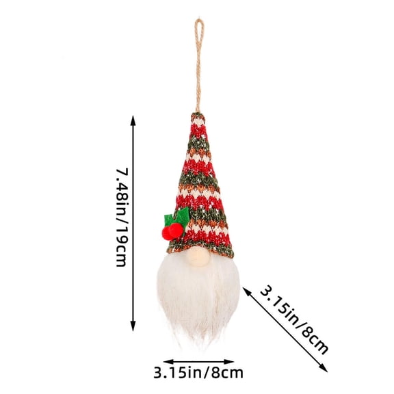 PuSpu Home Decoration Christmas Light-Up Gnome And Faceless Doll Plushed Tree Ornaments Holiday Products