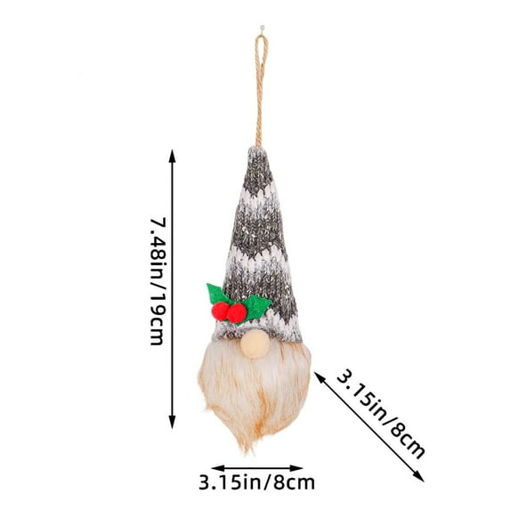 PuSpu Home Decoration Christmas Light-Up Gnome And Faceless Doll Plushed Tree Ornaments Holiday Products