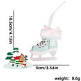 thumbnail image 1 of PuSpu Home Decoration Christmas Wooden Bow Velvet Skates Tree Ornaments Holiday Products, 1 of 6