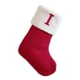 thumbnail image 1 of PuSpu Home Decoration Knitted Hosiery Wool Hosiery Embroidered Letter Children's Candy Gift Bag Christmas Stocking Gift Bag Holiday Products, 1 of 6