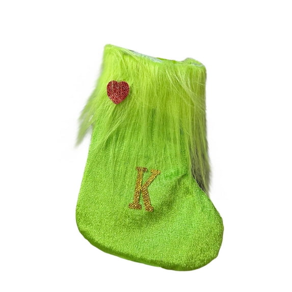 PuSpu Home Decoration Knitted Hosiery Wool Hosiery Embroidered Letter Children's Candy Gift Bag Christmas Stocking Gift Bag Holiday Products