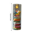 thumbnail image 1 of PuSpu Home Decoration Read Night Light Miniature Book Enthusiast Sculpture With Mini Books And LED Light Ornaments Home Ornaments, 1 of 5