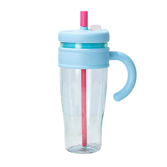 PuSpu Home Decoration Scald Proof Water Cup Heat Proof Plastic Straw Water Cup Ice Bar Water Cup Large Capacity Straw Drop Proof Portable Water Cups Home Indoor Ornament