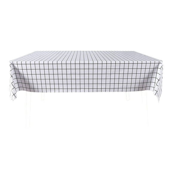 PuSpu Home Decoration Square Plastic Tablecloth Waterproof And Oil-proof Checkered Tablecloth Wipeable Tablecloth Suitable For Catering Camping Picnics Outdoor Home Indoor Ornament
