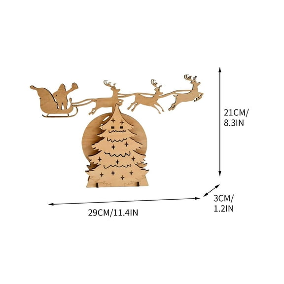 PuSpu Home Decoration Swinging Santa Vector Swinging Santa Claus Wooden Ornament Home Ornaments