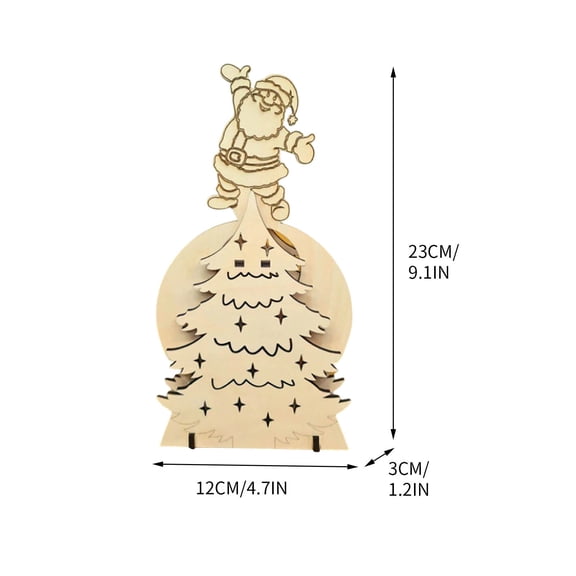 PuSpu Home Decoration Swinging Santa Vector Swinging Santa Claus Wooden Ornament Home Ornaments