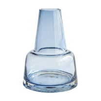 PuSpu Home Decoration Transparent Vase Glass Hydroponic Vessel Flower Arrangement Office Desktop Glass Bottle Decoration Home Indoor Ornament