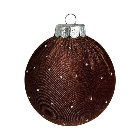 PuSpu Home Decoration Velvet Balls Ornaments 1pc 2.35-Inch For Christmas Tree Baby Shower Girls First Christmas Decorations Birthday Party Holiday Products