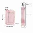 thumbnail image 1 of PuSpu Home Decoration Wristlet Zip Card Case – Waterproof Nylon Keychain Wallet with ID Window for Women, 1 of 2