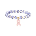 thumbnail image 1 of PuSpu Ladie Jewelry Chain Woven Pinks Ribbon Bracelet Charity Jewelry, 1 of 6