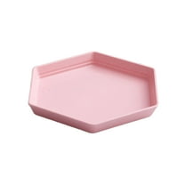 PuSpu Mini Wheat Straw Square Dinner Plates - Pink, 15x15cm, 1PC, Reusable Unbreakable, Dishwasher & Microwave Safe, Portable Multi-Purpose for Adult, Snack/Fruit/Pasta Serving