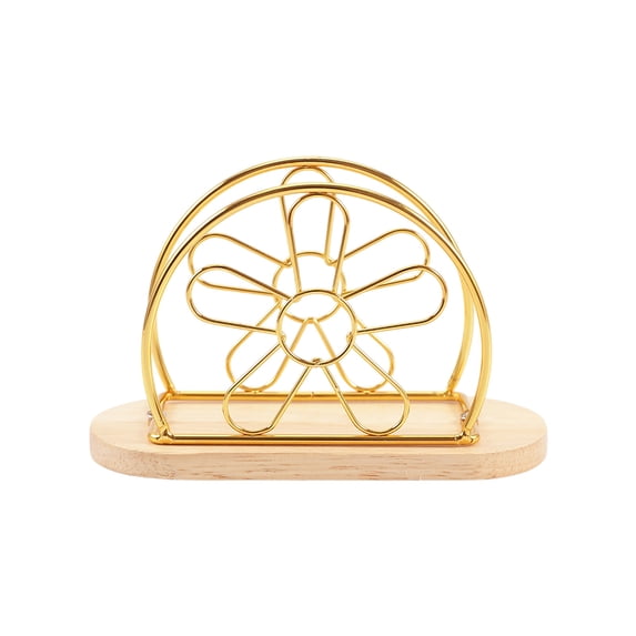PuSpu Modern Metal Napkin Rack 15.7x10x6.7 cm Iron 1Pcs Vertical Space-Saving Organizer for Cocktail Dinner Napkins Kitchen Table Countertop Indoor Outdoor