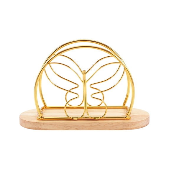 PuSpu Modern Metal Napkin Rack 15.7x10x6.7 cm Iron 1Pcs Vertical Space-Saving Organizer for Cocktail Dinner Napkins Kitchen Table Countertop Indoor Outdoor