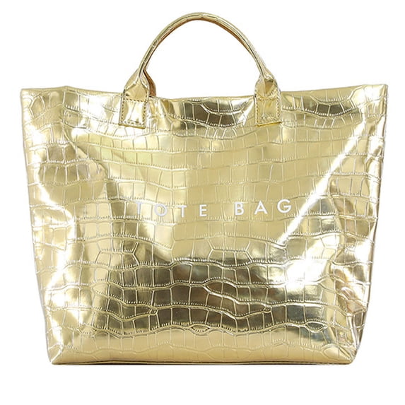 PuSpu PVC Zipper Tote Bag, Kraft Paper Checkered Pattern Beach Bag Large Hobo Carry All Travel Shopping Handbag Plastic Shoulder Bag