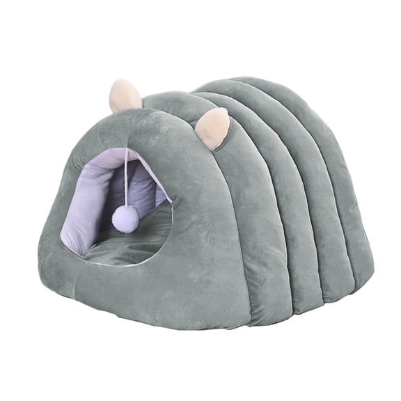 PuSpu Pet Supplies Cats Bed Upgrated Warm Cats Dog Bed For Winter Snuggles Season Just Gots Fluffier Calming Plushs Antis Anxiety Cuddler Beds With Removable Cushioned