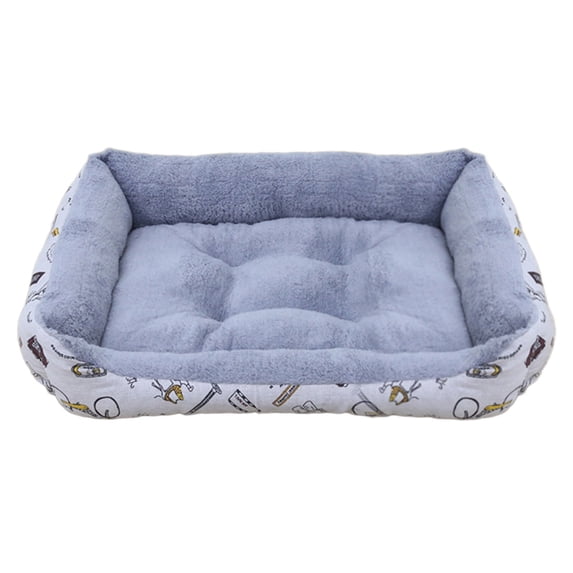 PuSpu Pet Supplies Rectangular Pet Bed For Cats And Dogs Extra Thick Warm Plushs Cushion Mat Soft Sleeping Pad Indoor Outdoor Use