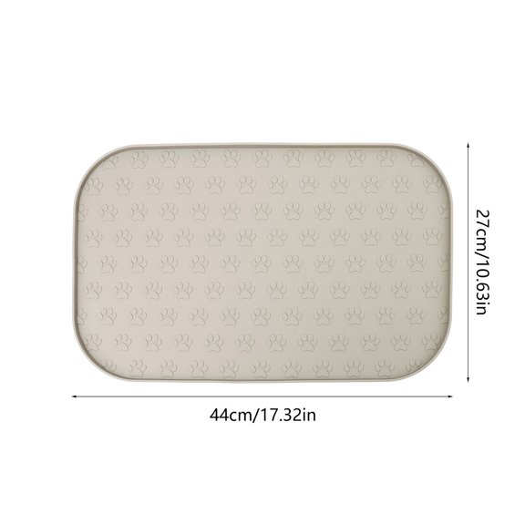 PuSpu Pet Supplies Rectangular Silicone Pet Mat For Cats And Dogs Defend Spill And Defend Slide Mat Slow Feeding Mat Foolproof To Clean Silicone Pet Placemat