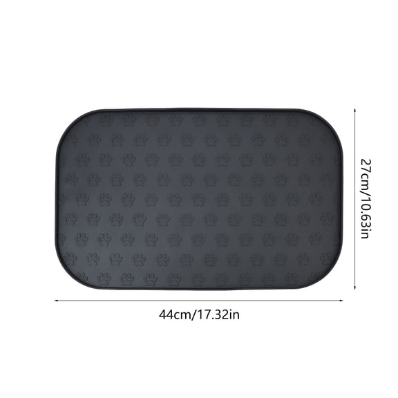 PuSpu Pet Supplies Rectangular Silicone Pet Mat For Cats And Dogs Defend Spill And Defend Slide Mat Slow Feeding Mat Foolproof To Clean Silicone Pet Placemat