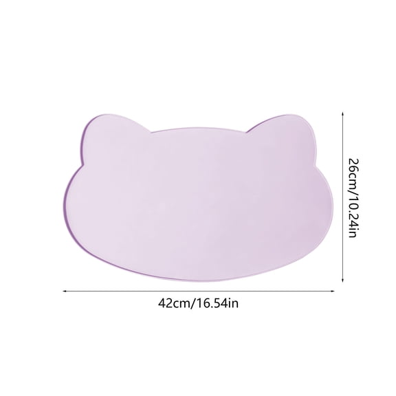 PuSpu Pet Supplies Rectangular Silicone Pet Mat For Cats And Dogs Defend Spill And Defend Slide Mat Slow Feeding Mat Foolproof To Clean Silicone Pet Placemat