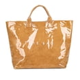 thumbnail image 1 of PuSpu Plastic Zipper Tote Bag, Kraft Paper Beach Bag Large Hobo Carry All Travel Shopping Handbag Plastic Shoulder Bag, 1 of 9