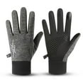 thumbnail image 1 of PuSpu Reflective Zipper Gloves Thick Warm Windproof Men And Women Cycling Driving Car Skiing Outdoor Gloves, 1 of 2