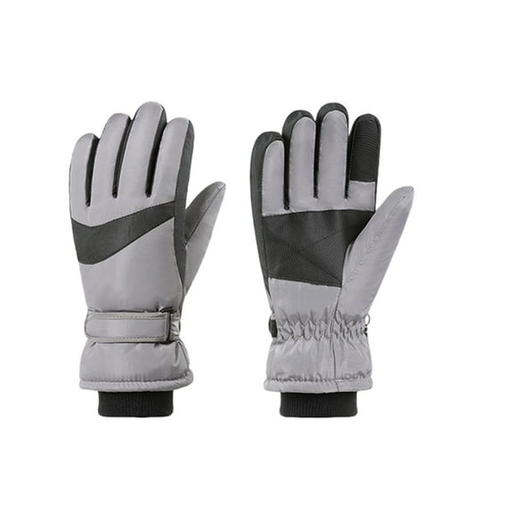 PuSpu Reflective Zipper Gloves Thick Warm Windproof Men And Women Cycling Driving Car Skiing Outdoor Gloves