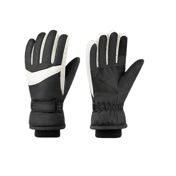 PuSpu Reflective Zipper Gloves Thick Warm Windproof Men And Women Cycling Driving Car Skiing Outdoor Gloves