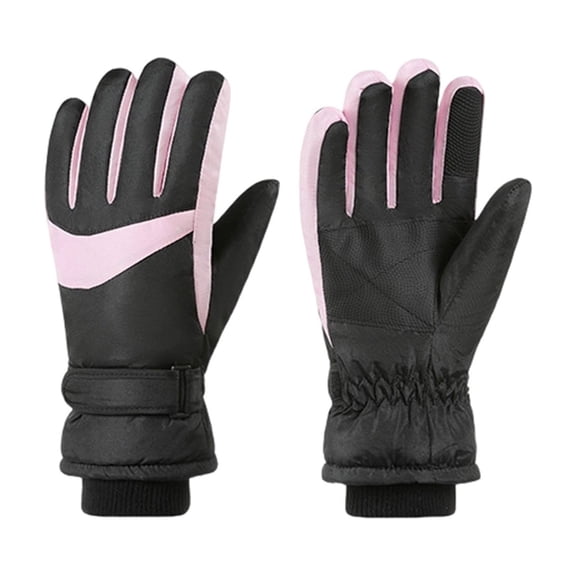 PuSpu Reflective Zipper Gloves Thick Warm Windproof Men And Women Cycling Driving Car Skiing Outdoor Gloves