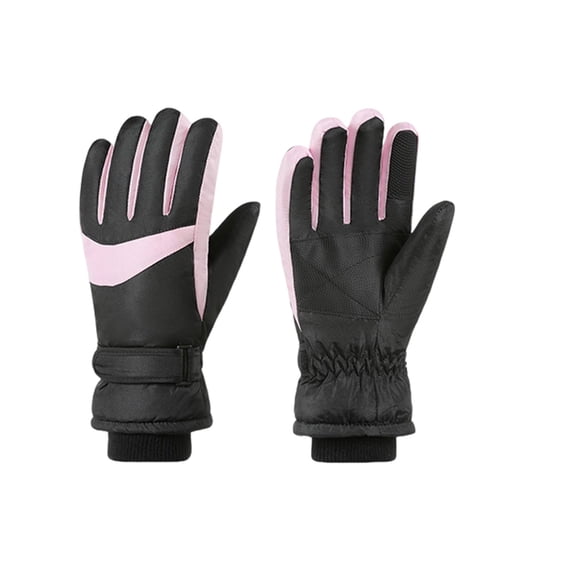 PuSpu Reflective Zipper Gloves Thick Warm Windproof Men And Women Cycling Driving Car Skiing Outdoor Gloves
