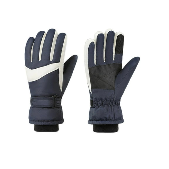PuSpu Reflective Zipper Gloves Thick Warm Windproof Men And Women Cycling Driving Car Skiing Outdoor Gloves