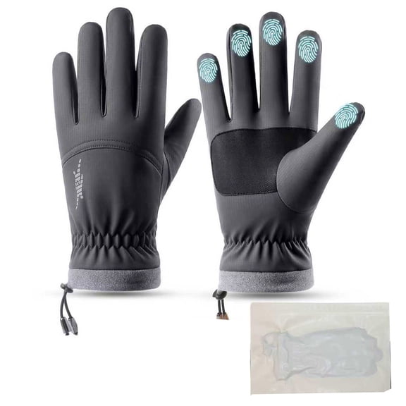 PuSpu Reflective Zipper Gloves Thick Warm Windproof Men And Women Cycling Driving Car Skiing Outdoor Gloves