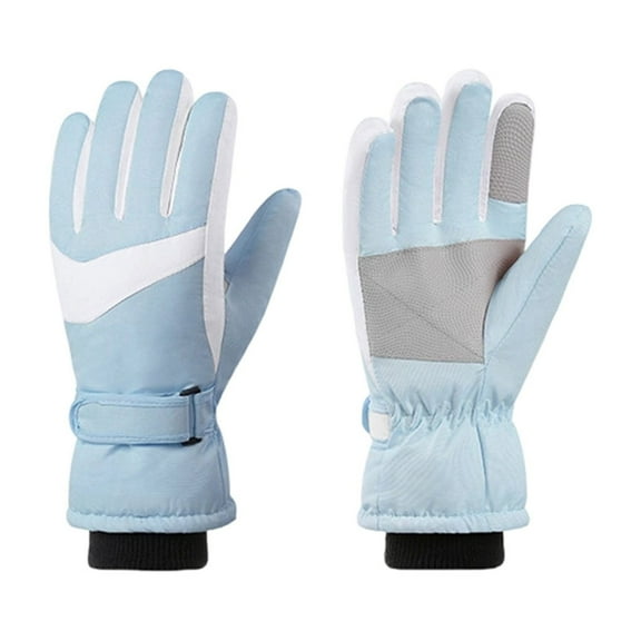 PuSpu Reflective Zipper Gloves Thick Warm Windproof Men And Women Cycling Driving Car Skiing Outdoor Gloves