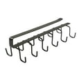 thumbnail image 1 of PuSpu Under Shelf Mug Rack - Black Metal Storage Rack with 12 Hooks (1Pcs, 10.24x2.56in), Wall Mounted for Cabinet, Holds Coffee Cups/Pots/Pans/Spoons/Spatulas, Saves Kitchen Space, 1 of 6