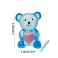 thumbnail image 1 of PuSpu Valentine's Day Decoration Cute Mini Heart Bear Figurine For Day Transparent Resin Office Study Display Decoration, 1 of 6