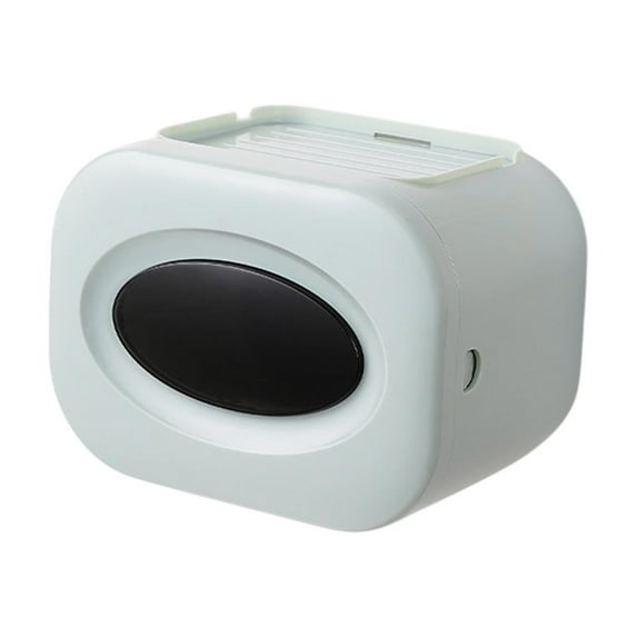 PuSpu Wall Mounted Paper Towel Holder Plastic Green 19x13.5x13.5cm 1Pcs Transparent Drawer Shelf Bathroom Kitchen Organizer No-Punch Hook