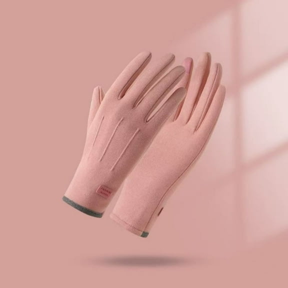 PuSpu Winter Gloves Brushed Fleece Unisex Thermal Cold Proof Touchscreen Cycling Travel Windproof Driving Outdoor Sports