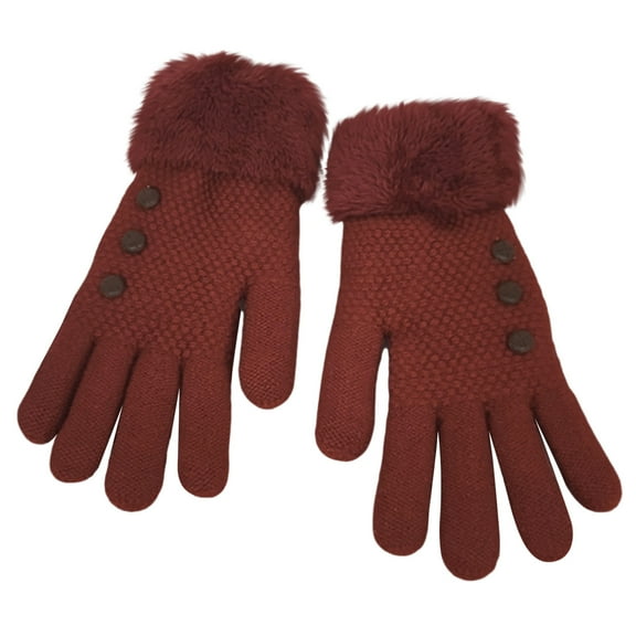 PuSpu Winter Velvet Thickened Warm Gloves Women's Gloves Outdoor Cold Proof Gloves