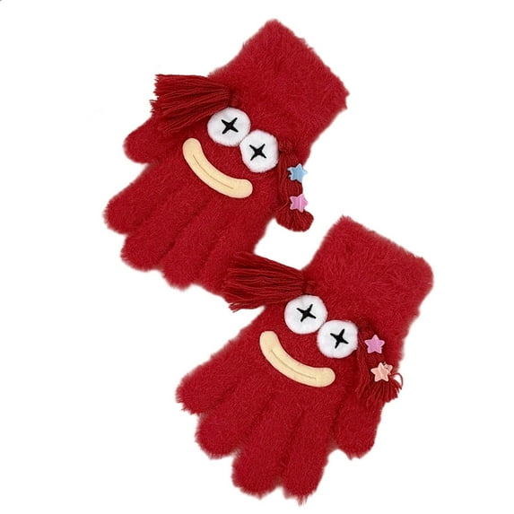 PuSpu Winter Velvet Thickened Warm Gloves Women's Gloves Outdoor Cold Proof Gloves