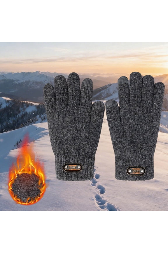 Winter Warm Gloves Thickened Wool For Winter Cycling And Warm Cycling Gloves For Students In Winter