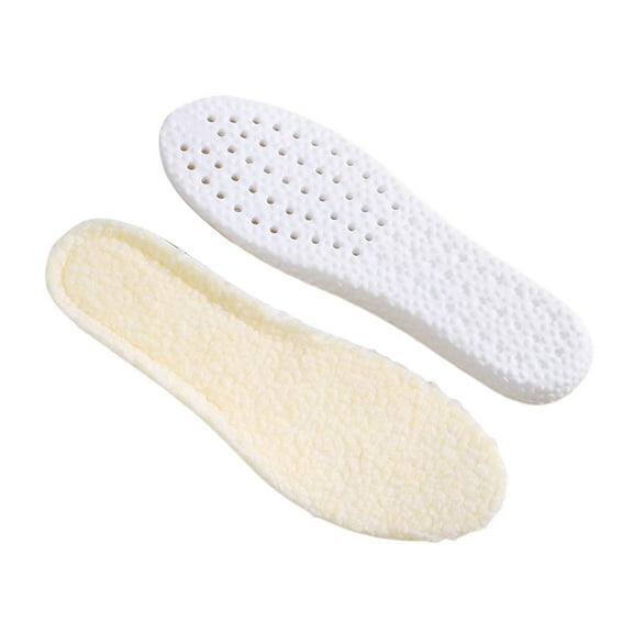 PuSpu Winter Warming Supplies Thermal Wool Insoles with Airflow Vents High Resilience Warm Cushion for Winter Boots Hiking Shoes Cold Weather Protection