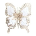 thumbnail image 1 of PuSpu Xmas Tree Butterflies Decor Artificial Christmas Butterflies Ornament With Clip Glitter For Christmas Tree Wedding Birthday Party Garland Christmas Tree Ornaments, 1 of 6