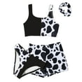 thumbnail image 1 of Puawkoer Kids Child Girls 4 Competitive Swimsuits for Girls Piece Swimsuits Bathing Suit Girls Kids Swimsuits Two Piece Cow Print Bikini Tops Bikini for Kids Underpants S, 1 of 3
