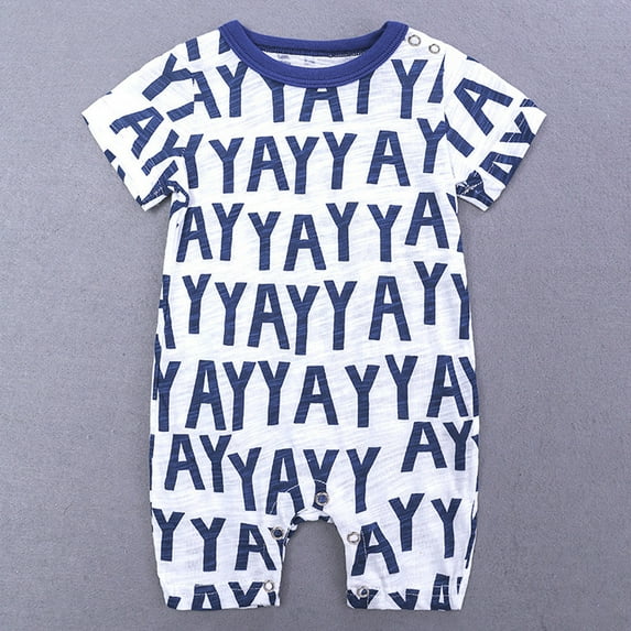 Puawkoer Kids Clothes Boys Print Bunny Romper Baby Boy Cartoon Baby Summer Jumpsuit Boy Clothes Easter Romper Toddler Outfit Boys Boy Romper Suit Romper&Jumpsuit